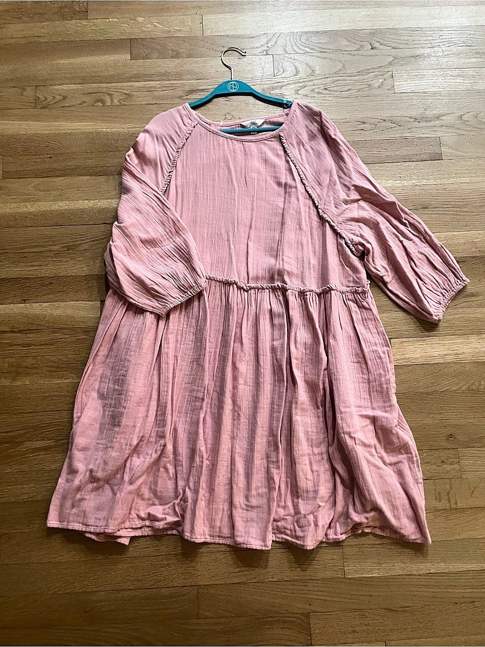 Time and Tru Double Cloth Dress Girls Cotton Dress in Pink Size XXL (20) NWT